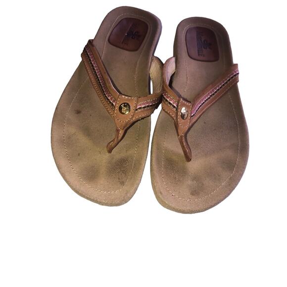 Margaritaville Womens Shoes Flip Flops Size 10 Leather MG10410 - Picture 3 of 9